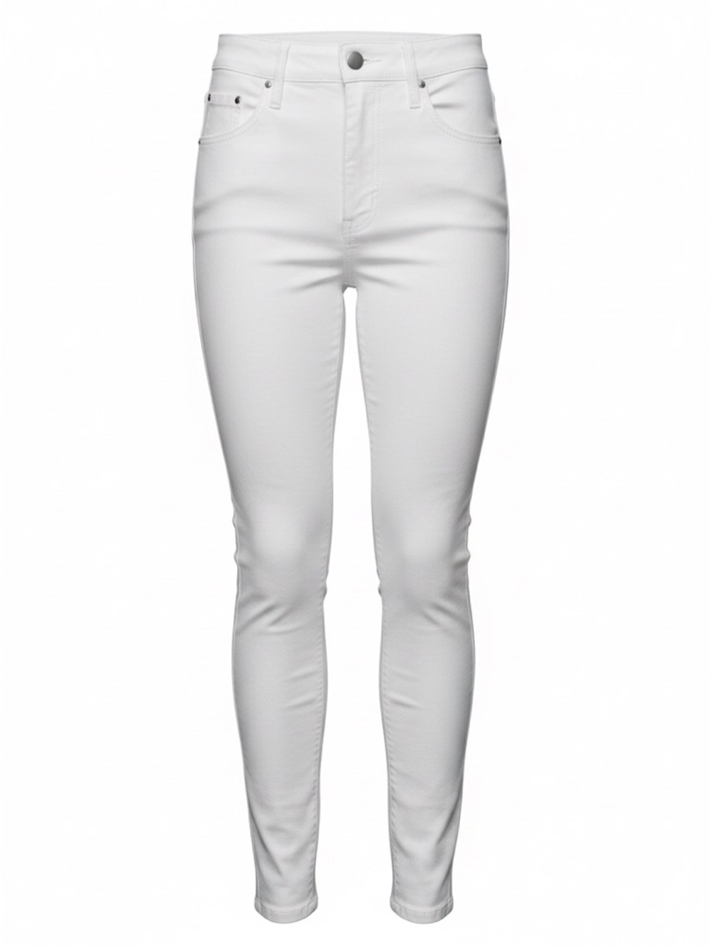 Tinseltown Women's White Skinny High-Rise Jeans
